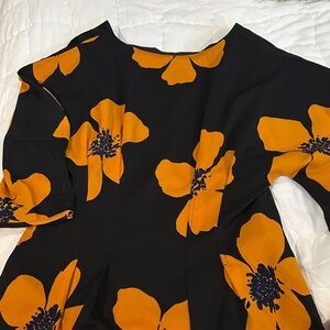 Gracia Black and Orange Blouse